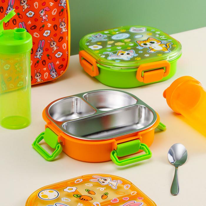 悠悅萌寵三格便當盒套裝(520ml+330ml)